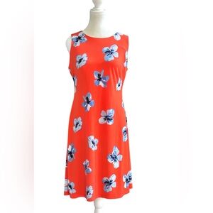 Womens Tommy Hilfiger Orange Blue‎ Floral Dress size 6